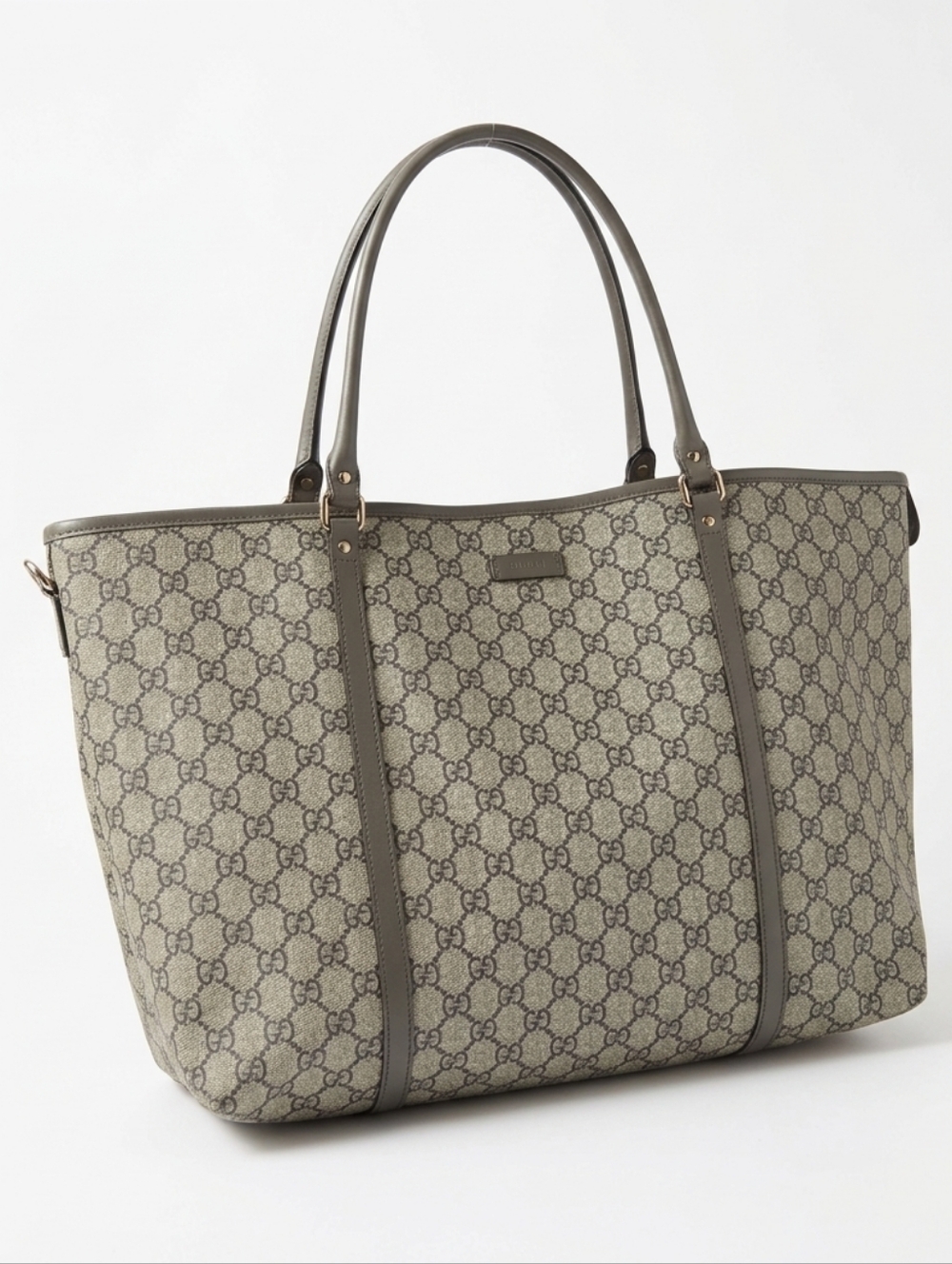 Gucci GG Supreme Canvas Extra Large Joy Tote with Leather Trim - EUC!